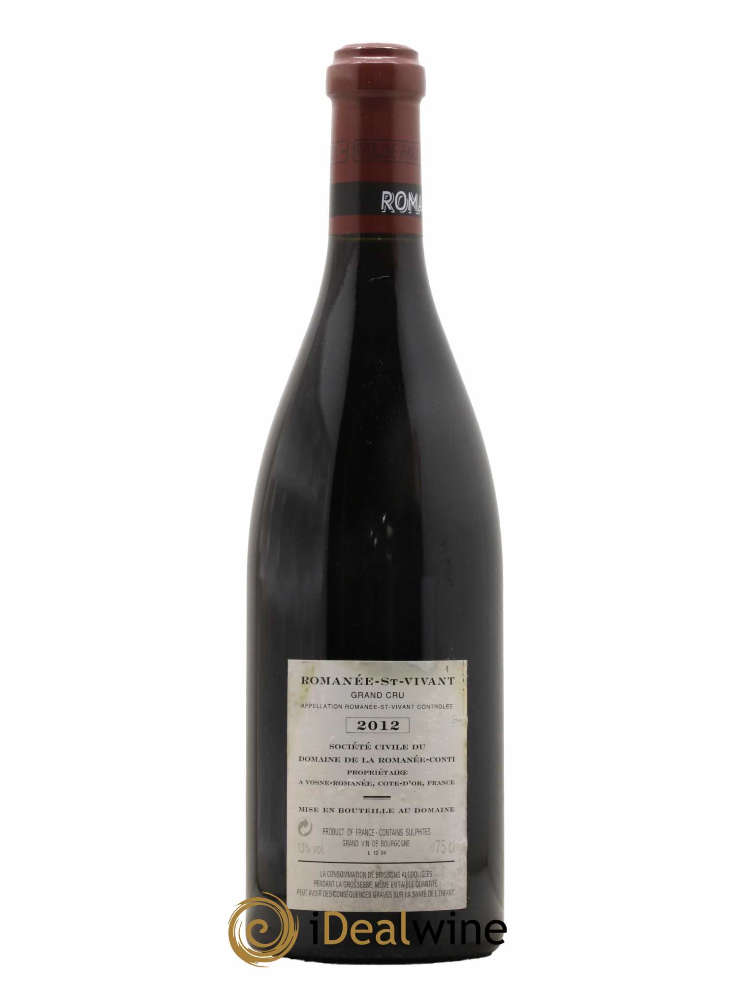 Romanée-Saint-Vivant Grand Cru Domaine de la Romanée-Conti  2012 - Lot de 1 Bouteille