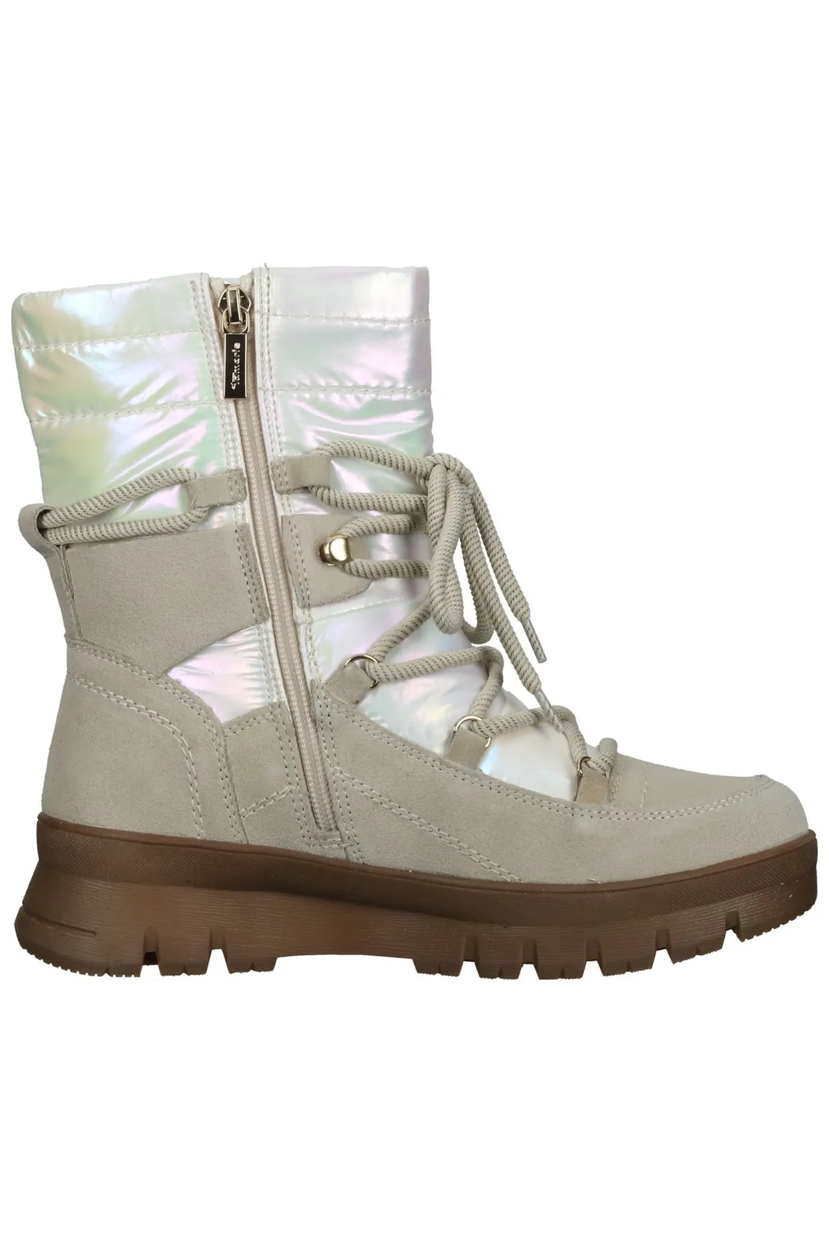 Tamaris Comfort  Stiefelette - Beige - Blockabsatz