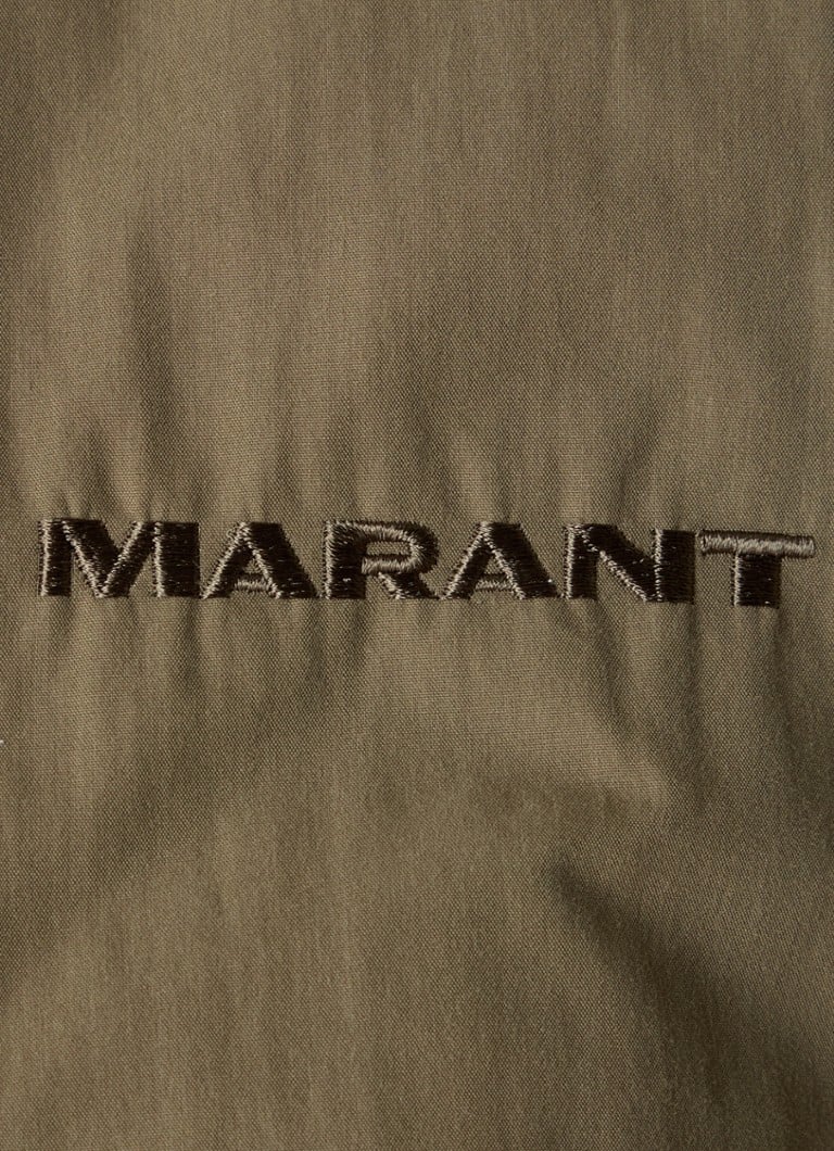 Prošívaná bunda Isabel Marant Dastyni s odnímatelnými rukávy a logem