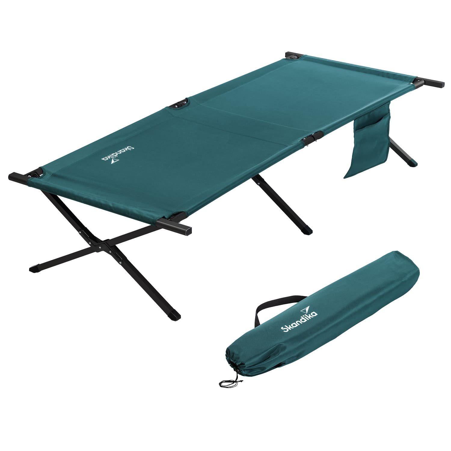 Skandika Feldbett Mutenia Klappbare Sonnenliege mit Organizer-Tasche, max. 200 kg, Outdoor