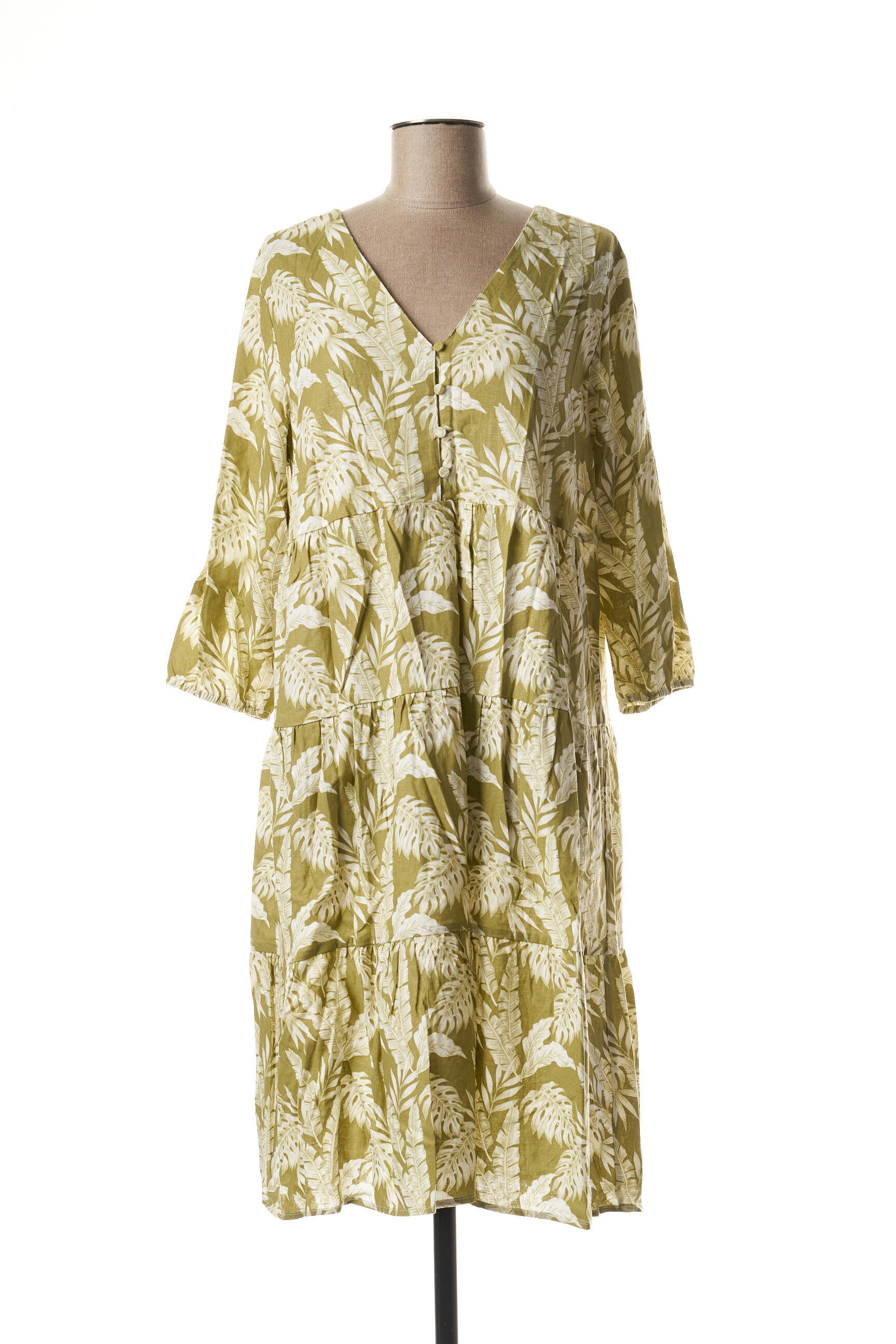 Cream Tuniquemanchelongue Femme couleur vert