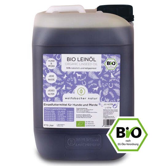 Wolfsbacher Natur Ergänzungsfutter & Aufzucht Wolfsbacher Natur Bio Leinöl 5 l