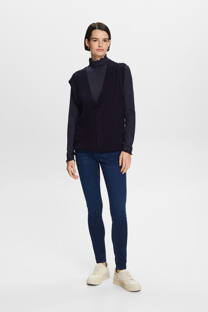Skinny Jeans mit mittlerer Bundhöhe