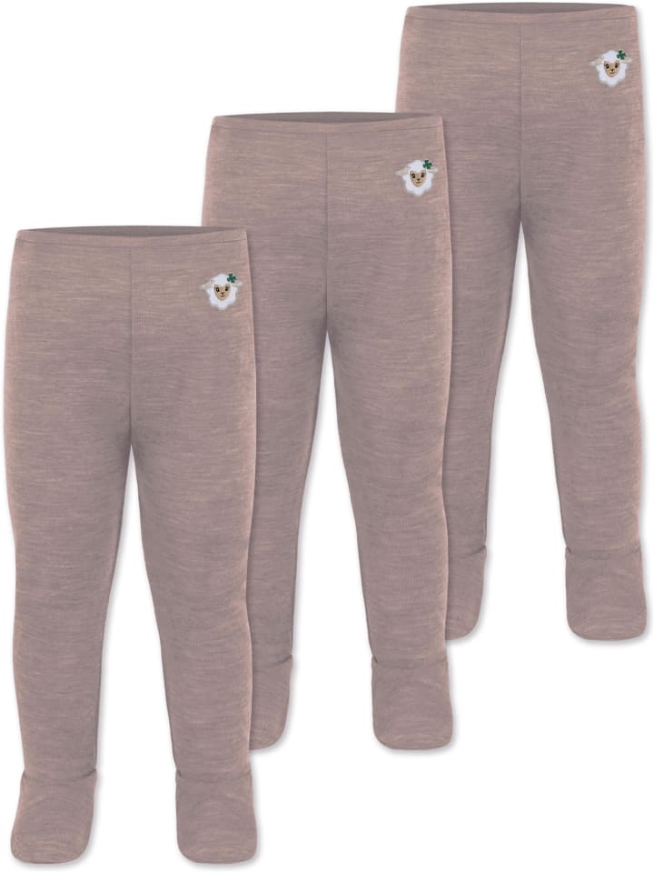 Normani Outdoor Sports 3er Pack Baby Merino Hose mit Füßen in Rosa günstig kaufen