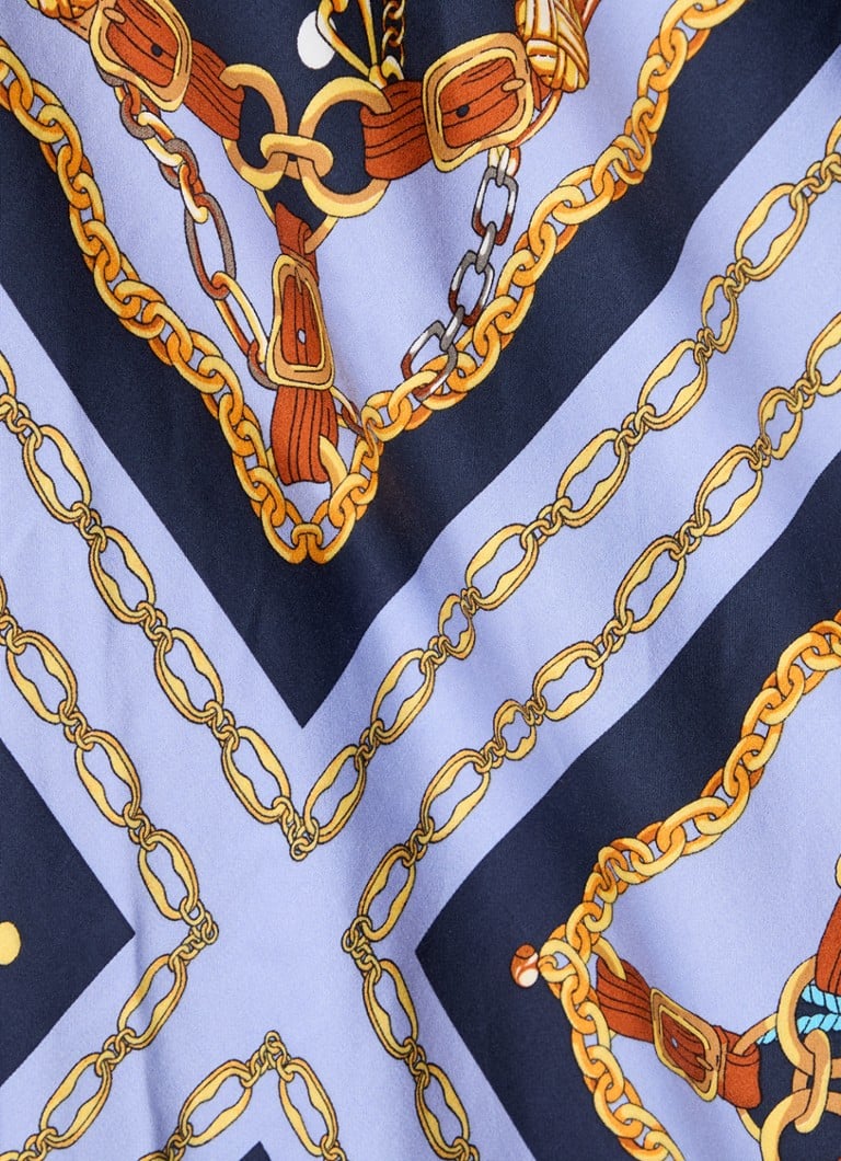 Vestido midi de Maje con estampado y detalle de lazo.
