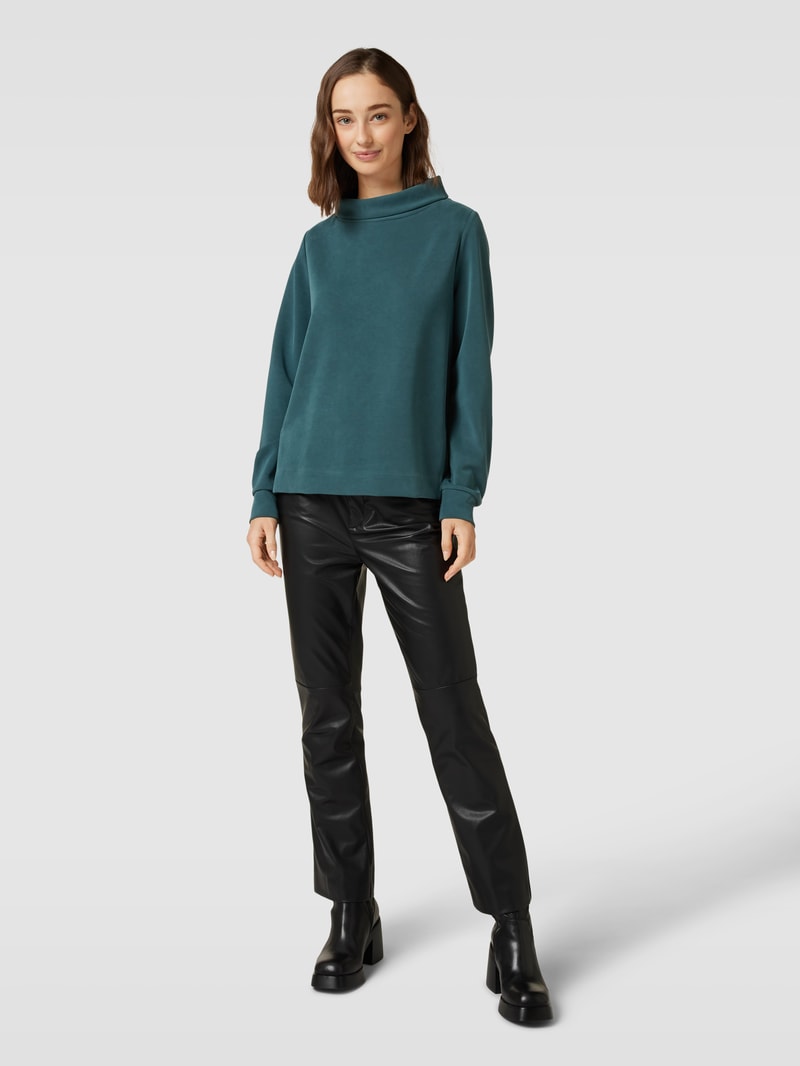Sweatshirt mit Stehkragen Modell 'Getsomi' in bottle