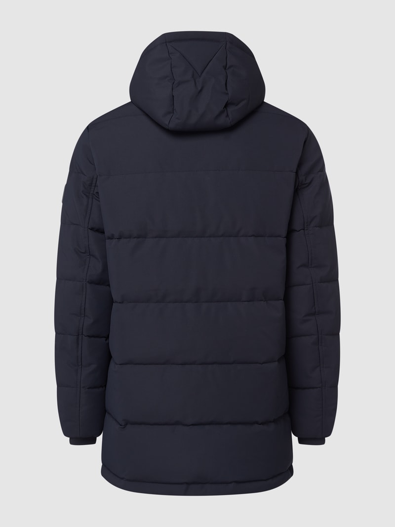 Parka mit abnehmbarer Kapuze in marineblau