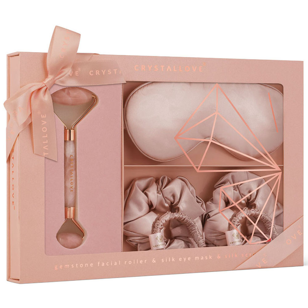 crystallove CRYSTALLOVE Rose quartz home SPA set