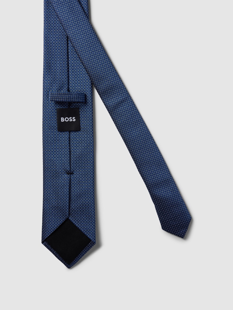 Krawatte mit Allover-Muster (7,5 cm) in marineblau