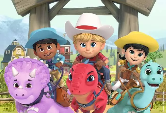 Kinderpuzzle ab 4 Jahren - Dino Ranch Freundschaft - 24 Teile