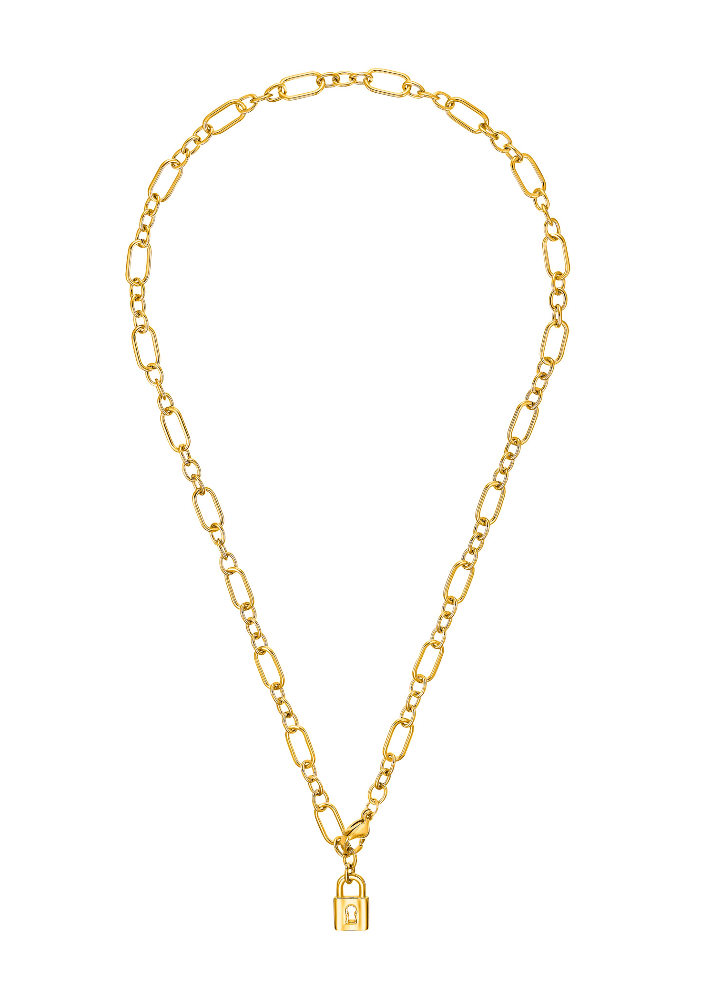Schloss-Halskette IP Gold aus Edelstahl  6005094-19B0