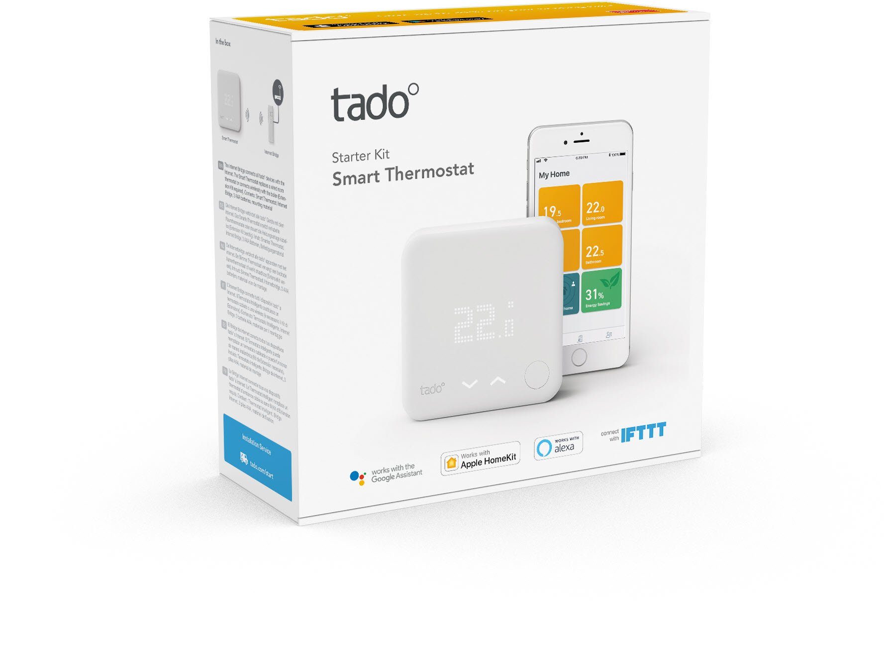 Tado Heizkörperthermostat Starter Kit - Smartes Thermostat V3+ (Verkabelt) für Heizthermen + FBH, (1 St)