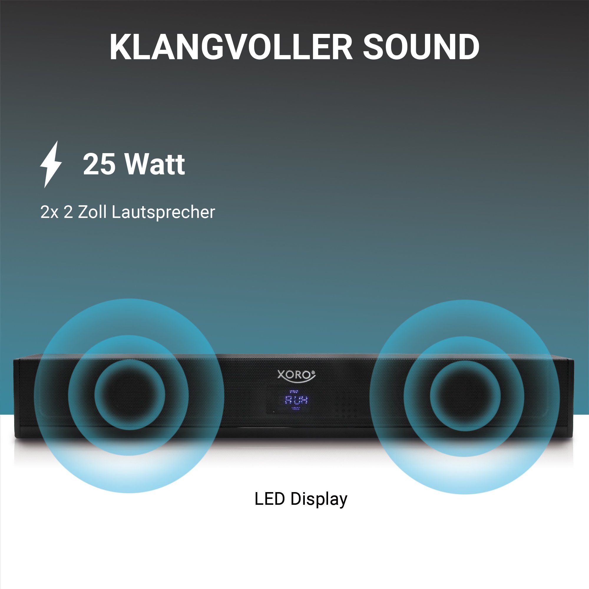 Xoro Xoro Soundbar HSB50 V2 Bluetooth Speaker MP3 fähige USB Schnittstelle Soundbar