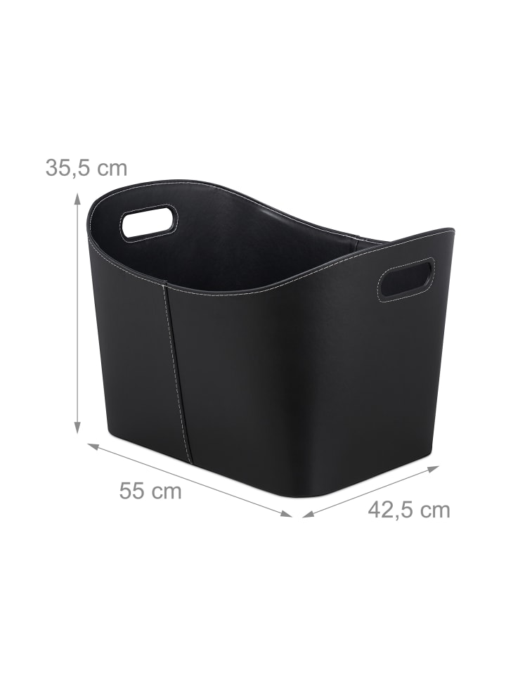 relaxdays Kaminholzkorb XL in Schwarz günstig kaufen onesize