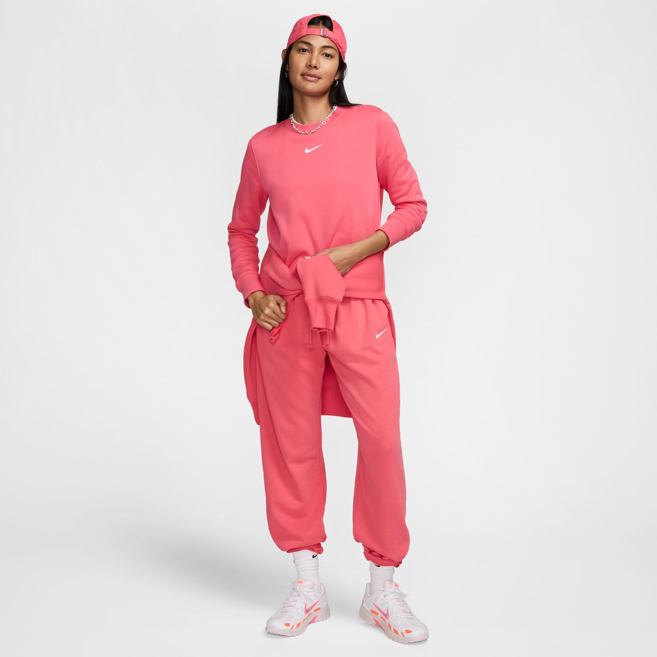 PHNX Fleece STD Crew T-Shirt Damen - Pink