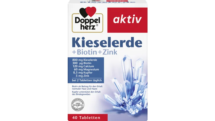Doppelherz Kieselerde + Biotin + Zink 40 Tabletten