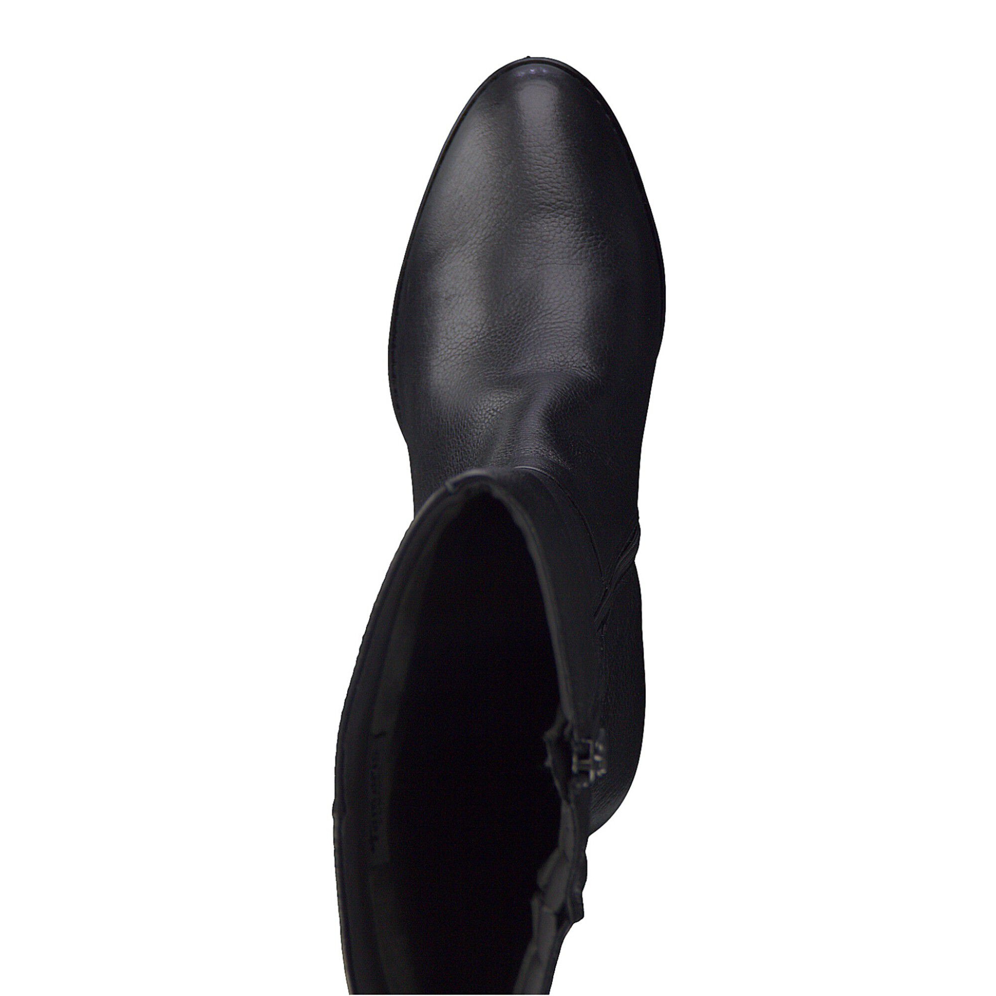 Bottes zippées dessus cuir