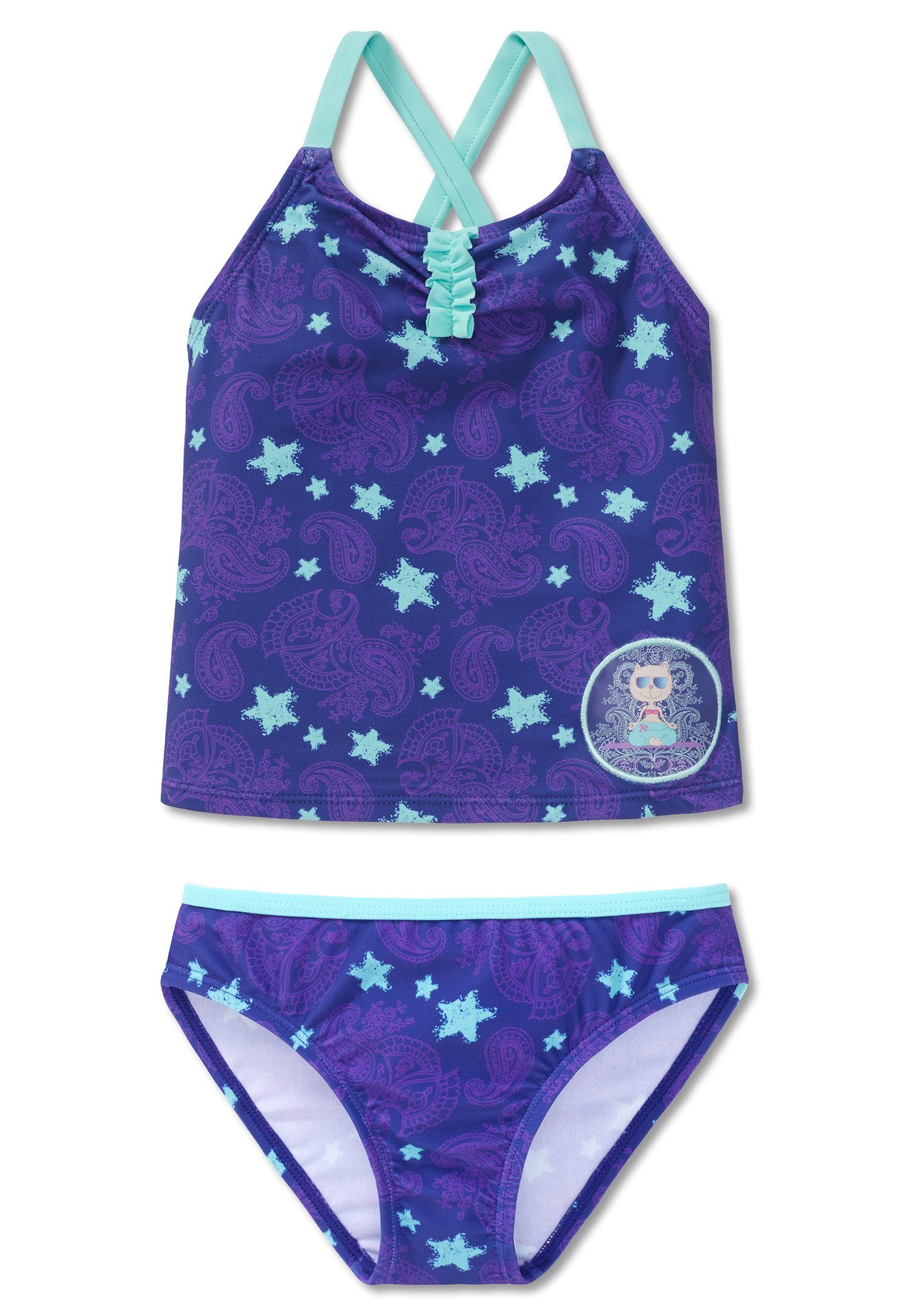 Schiesser Tankini Aqua (2-teilig, 2-St., Set) Mädchen Badeanzug, Tankini/Zweiteiler, Lichtschutzfaktor 40+