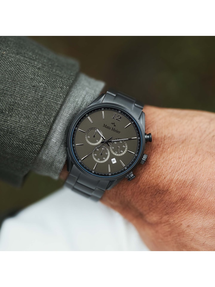 Mats Meier Chronograph Grand cornier in Grau günstig kaufen M