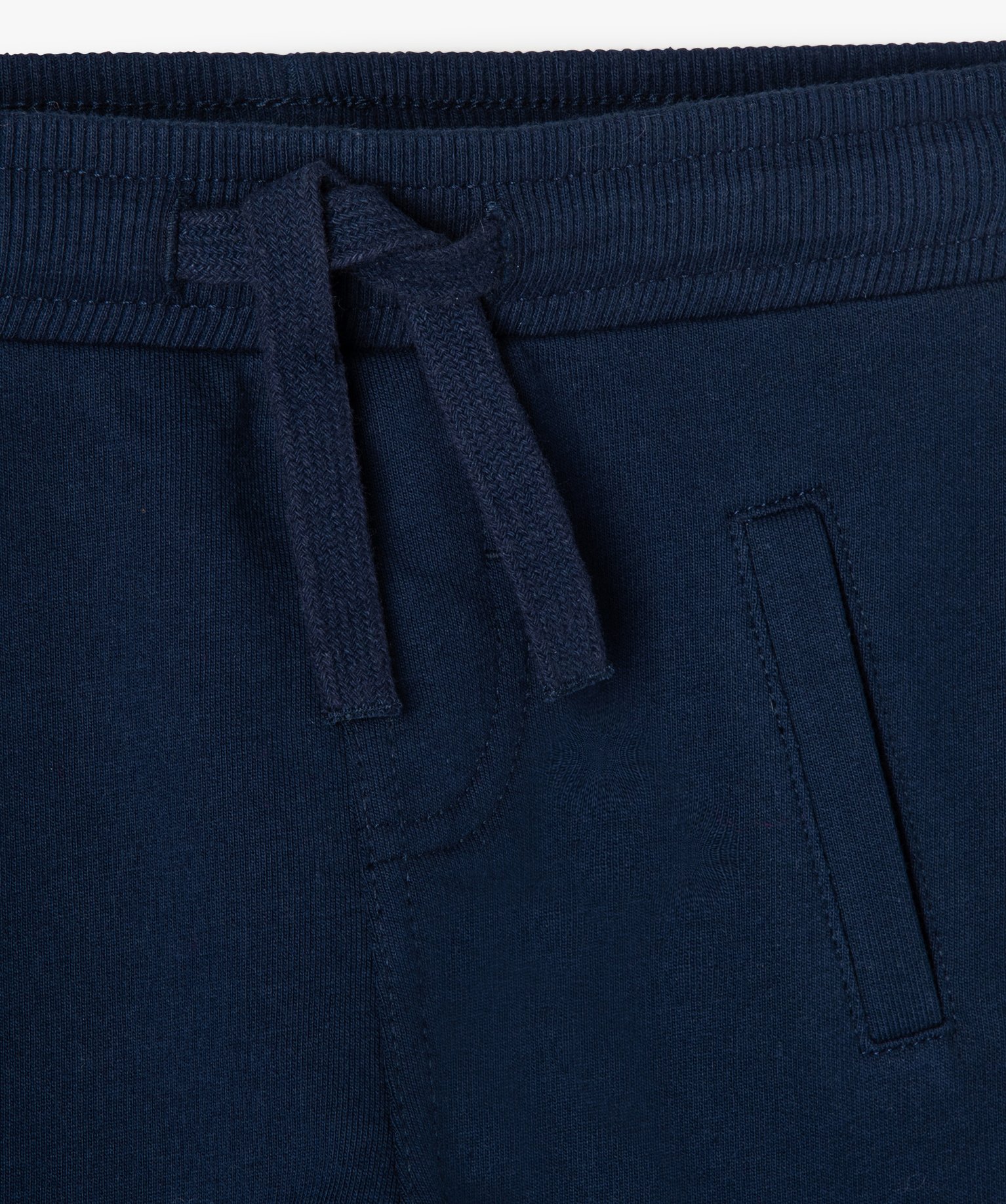 Pantalon bébé Garçon en maille avec ceinture bord-cte marine | GEMO