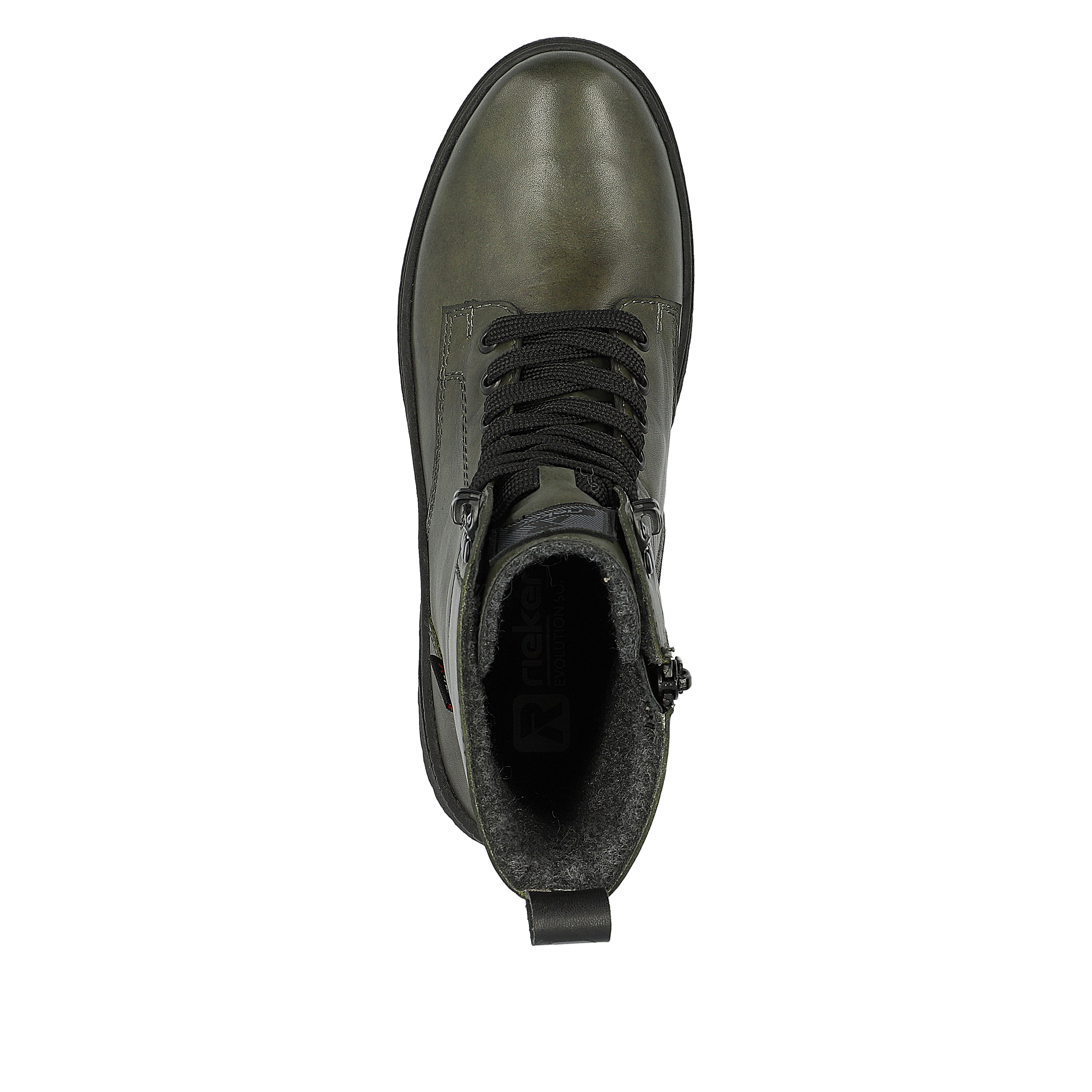Rieker Damen Schnürstiefel army-green black