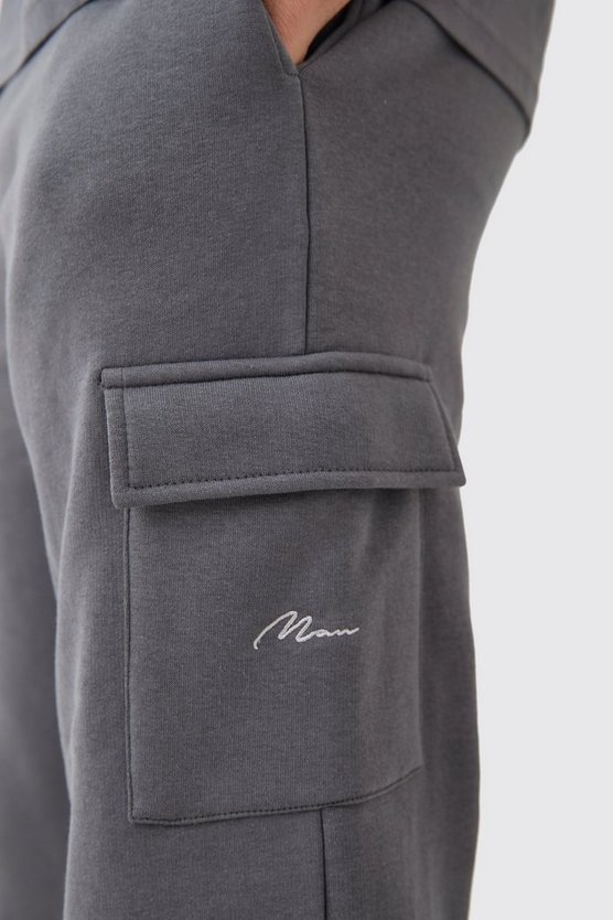Oversize Man Signature T-Shirt und Cargo-Jogginghose