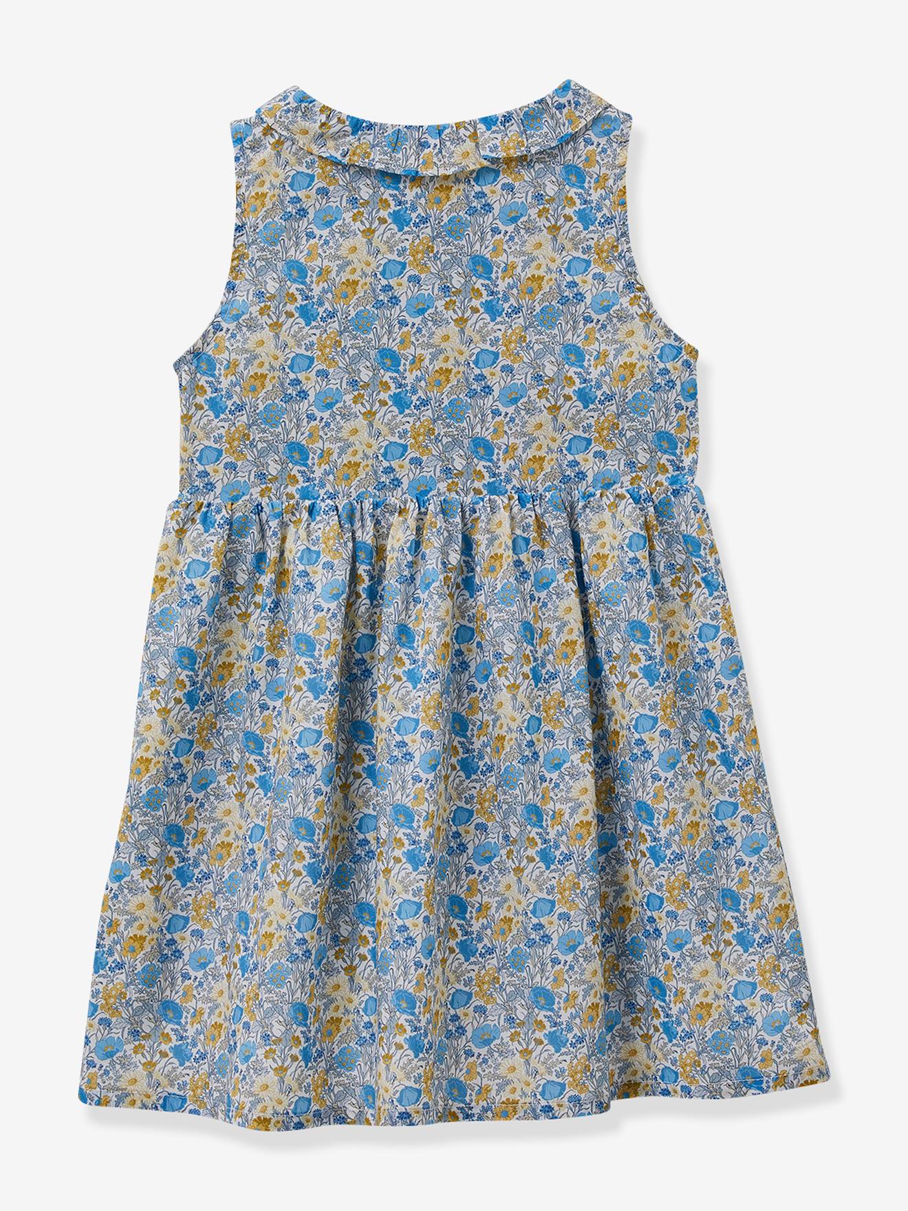 Cyrillus Elegantes Mädchen Kleid mit Liberty-Print CYRILLUS - blau