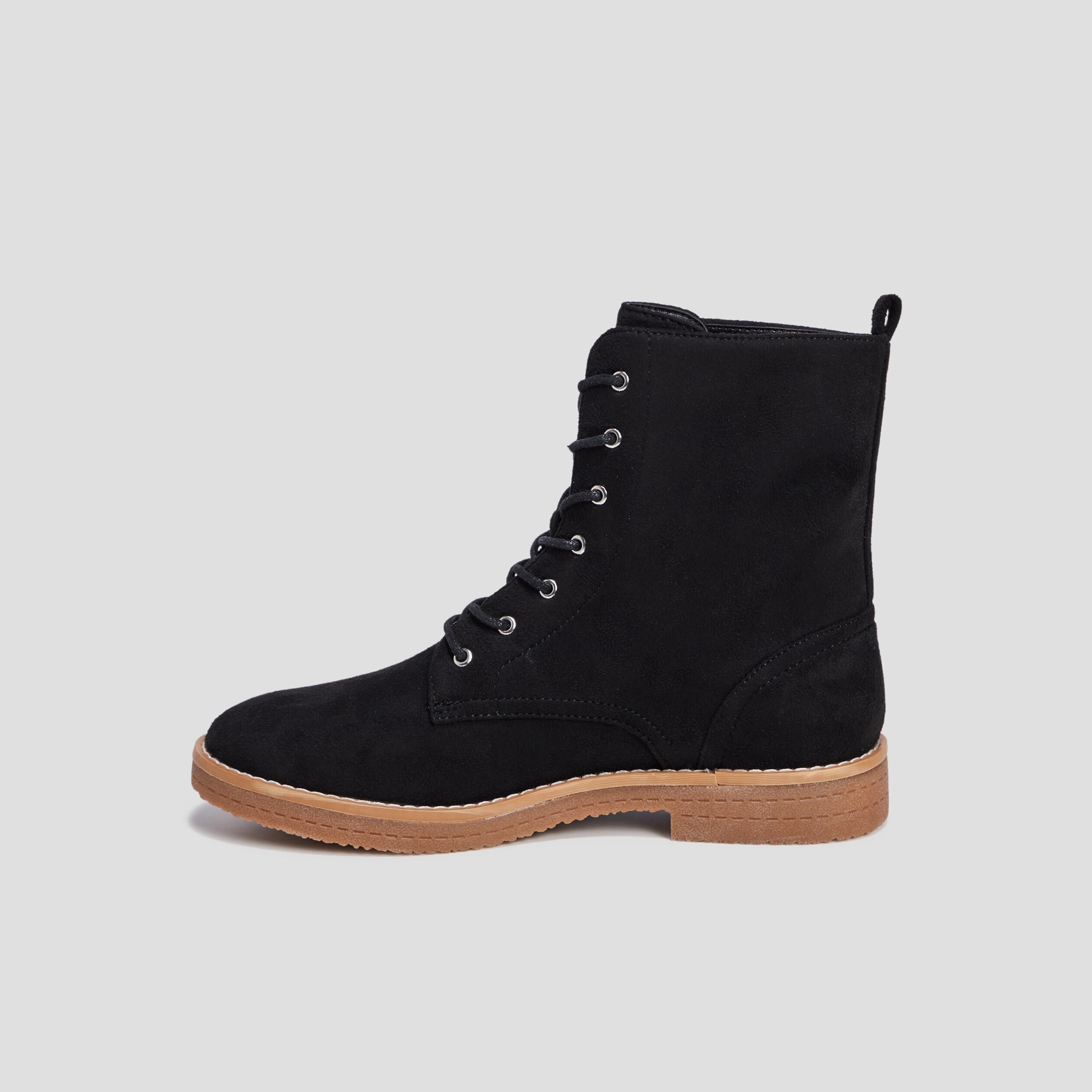 Bottines à lacets noir femme | La Halle