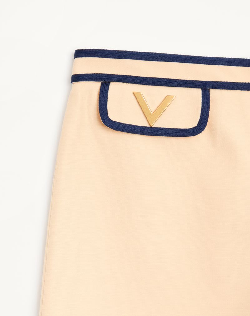 Shorts de crepe de alta costura