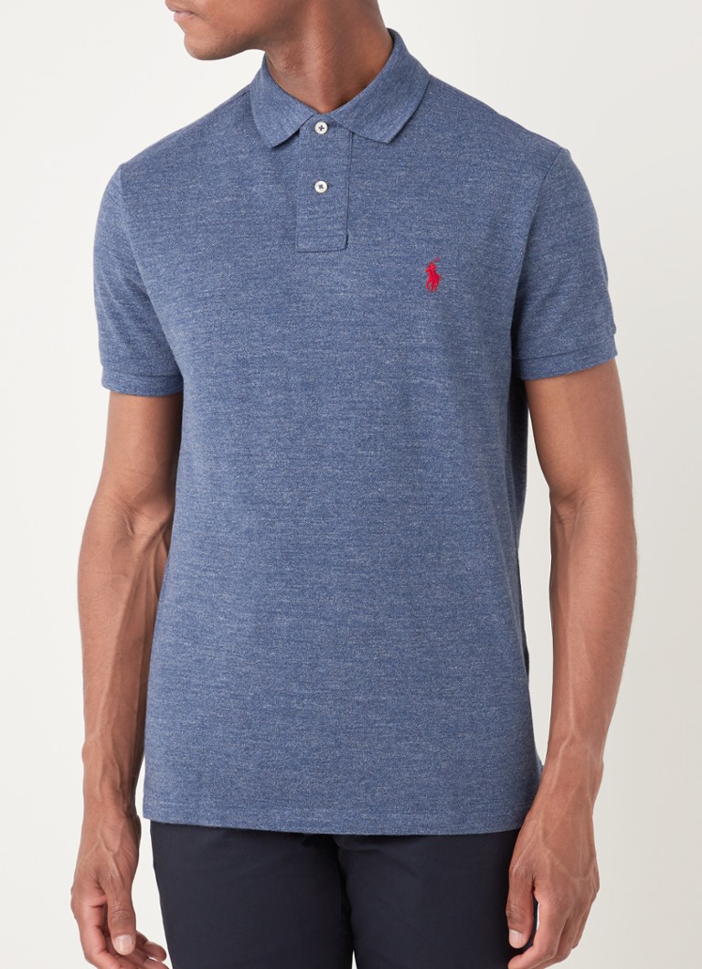 Ralph Lauren pielāgots, pieguļošs polo krekls ar izšuvumu no logotipa