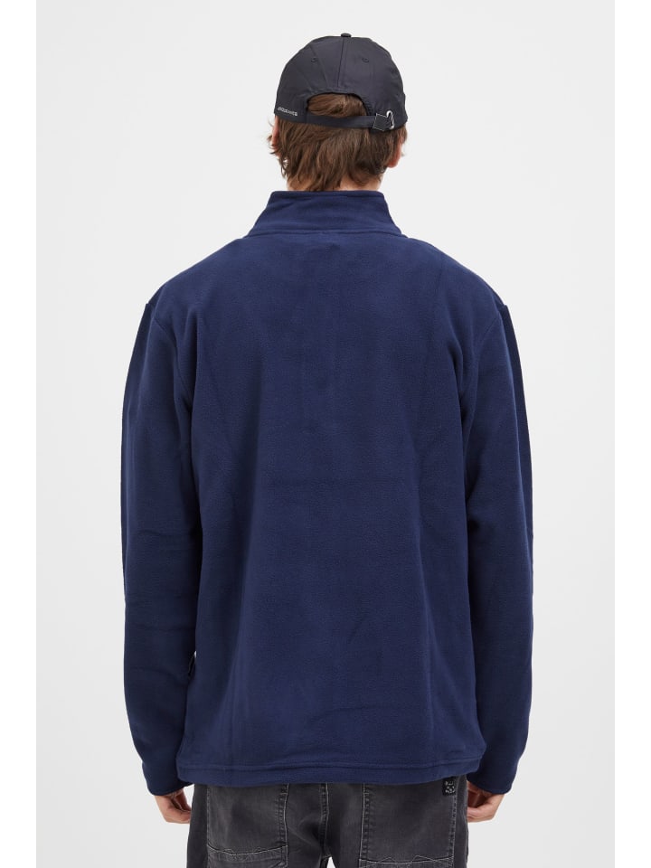 North Bend Troyer NBCotas M 233866MMM Atmungsaktiver Fleecepullover mit Troyer Kragen in Blau günstig kaufen