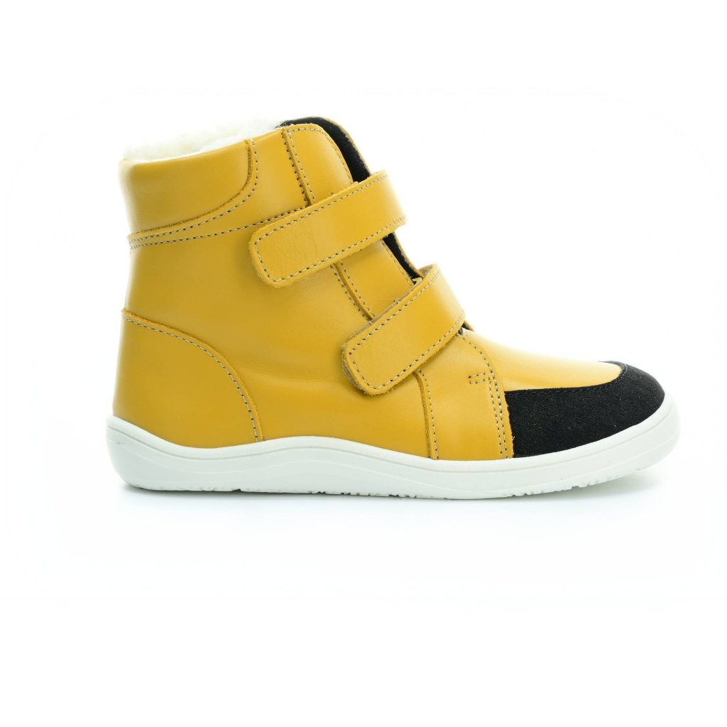 Baby Bare Febo Winter Kajak (mit Membran / Asfaltico) gelbe Barfußstiefeletten