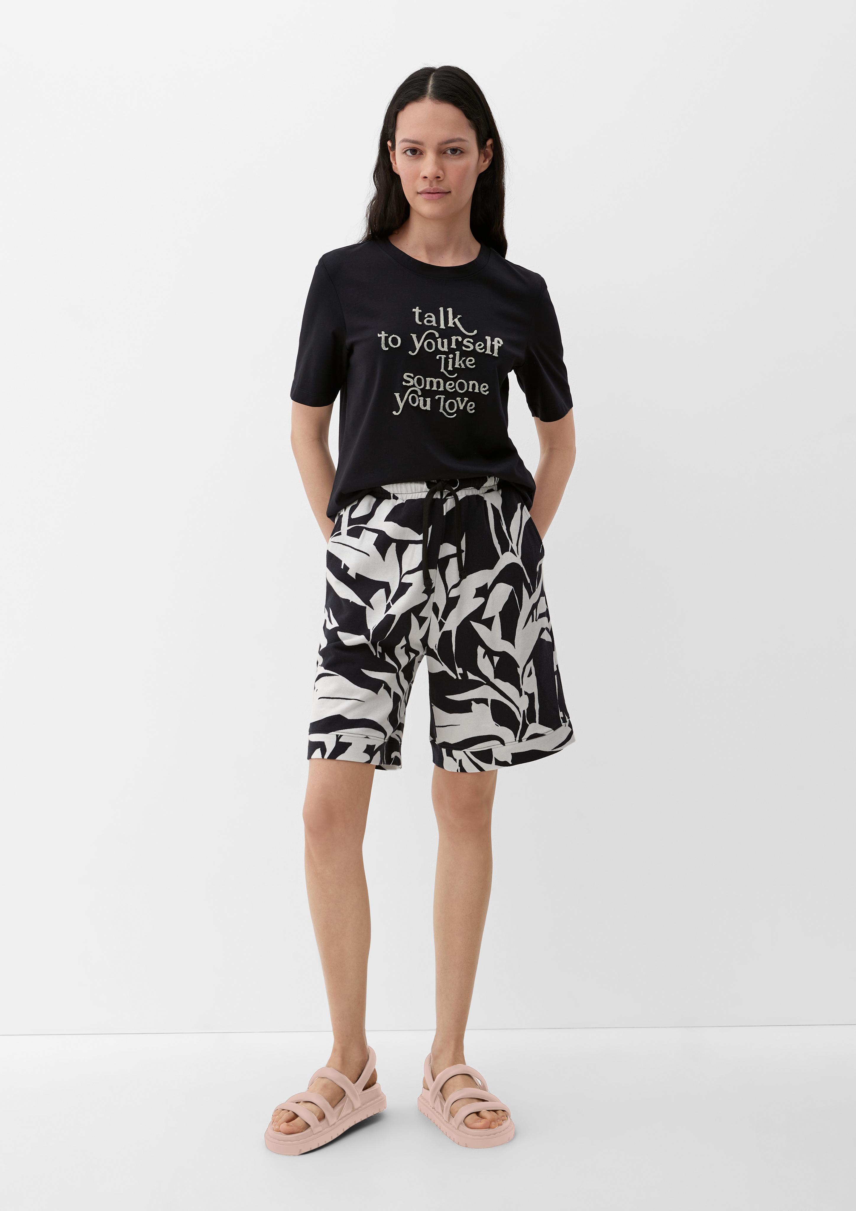 T-Shirt mit Flockprint  2132771-99D0