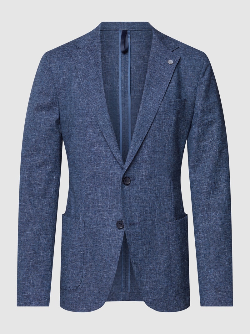 2-Knopf-Sakko mit Allover-Muster Modell 'Acon' in royalblau