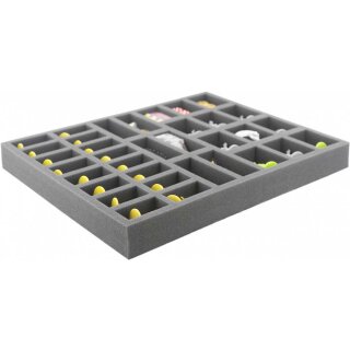 Full-Size Schaumstoffeinlage mit 34 Fächern für Zombicide Figuren und Zubehör