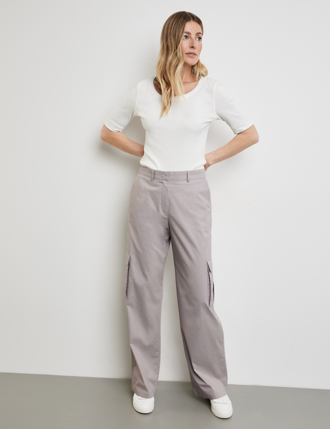 Cargohose MIR꞉JA WIDE LEG mit rückseitigem Dehnbund