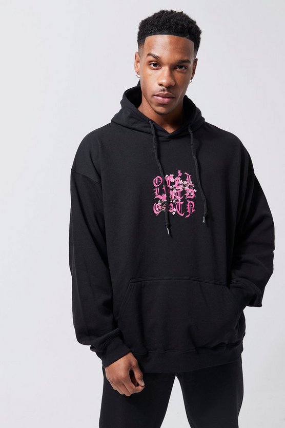 Oversize Hoodie mit floralem Print