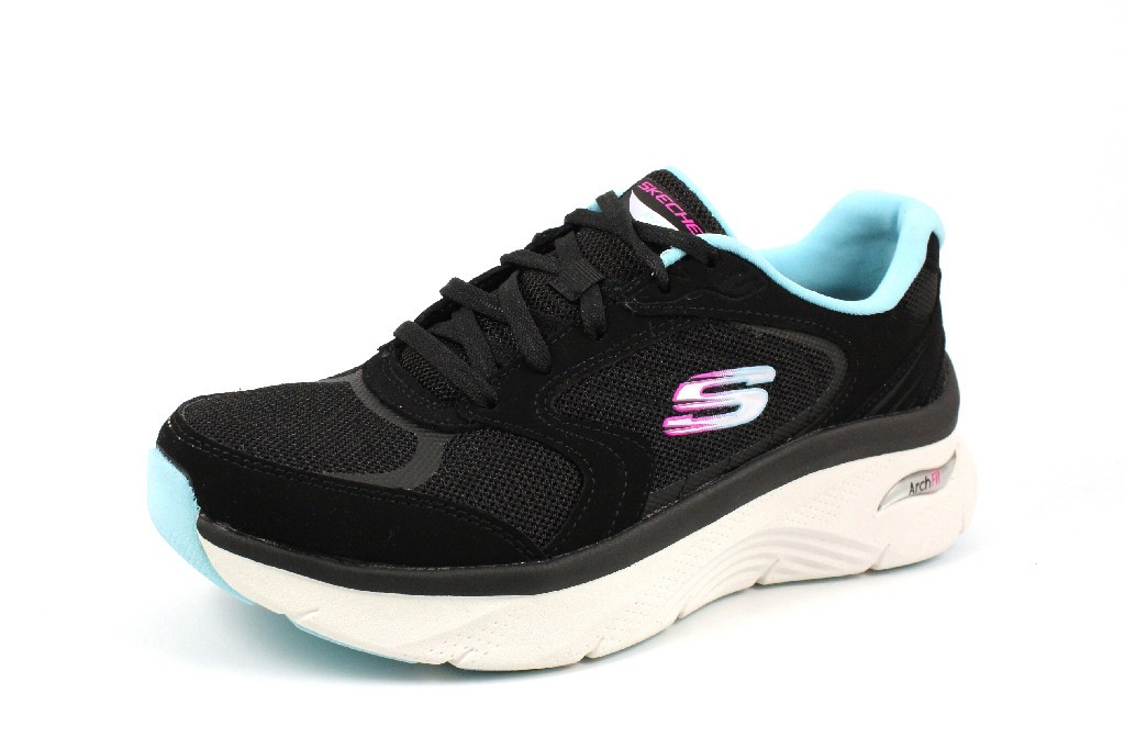 SKECHERS Freizeit Schnürer schwarz ARCH FIT D