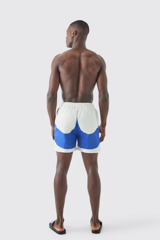 Mittellange Colorblock Badehose
