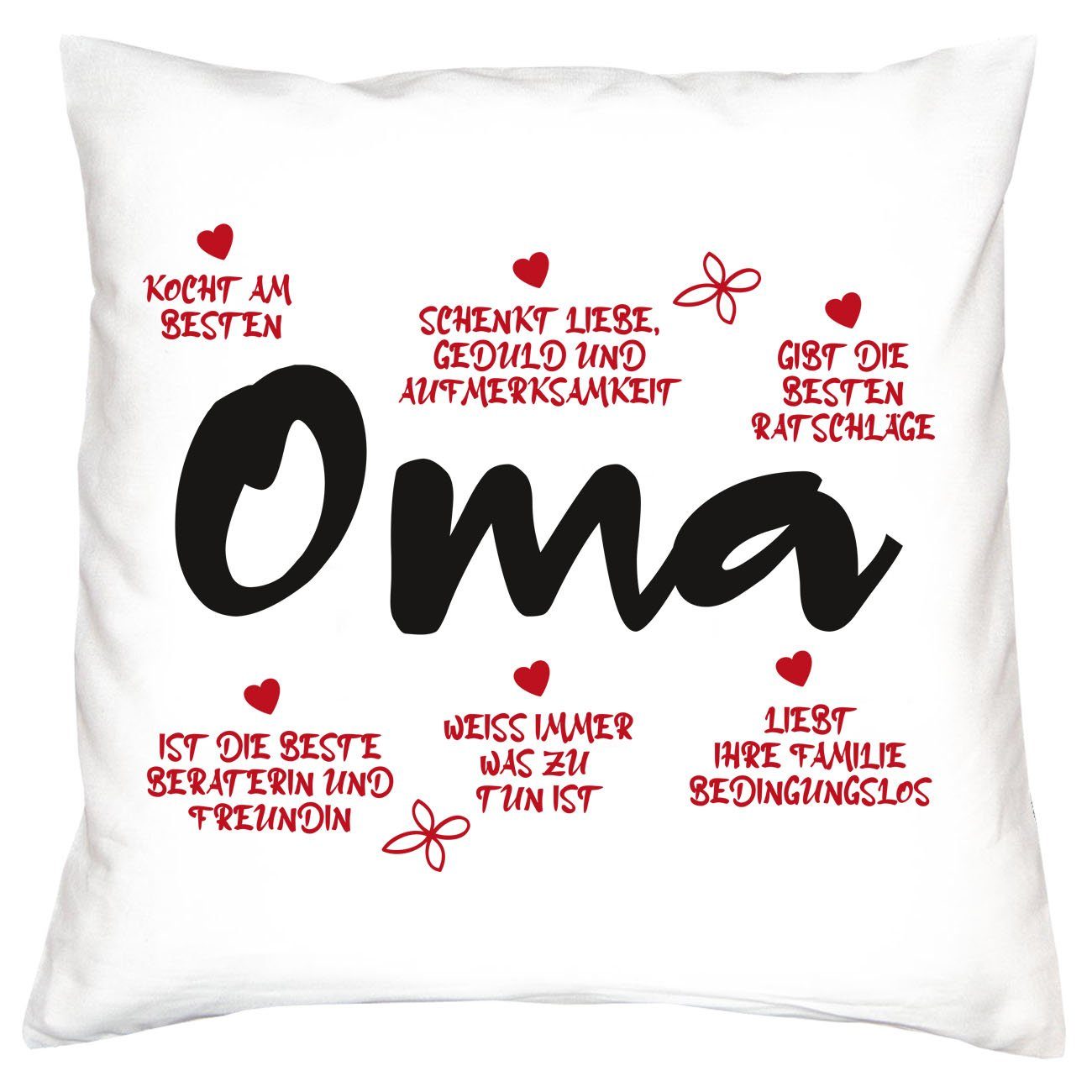 Soreso® Dekokissen Geschenk für Oma und Opa Weihnachten Kissen-Set Weihnachtsgeschenk, Geschenk-Set