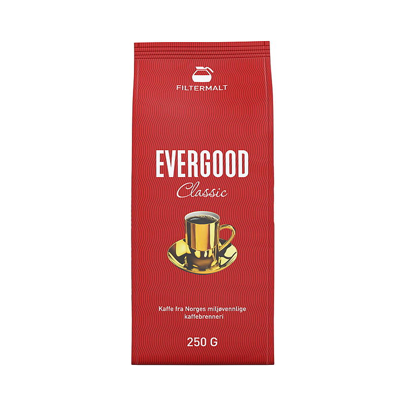 Evergood Kaffe filtermalt 250 g Evergood Classic