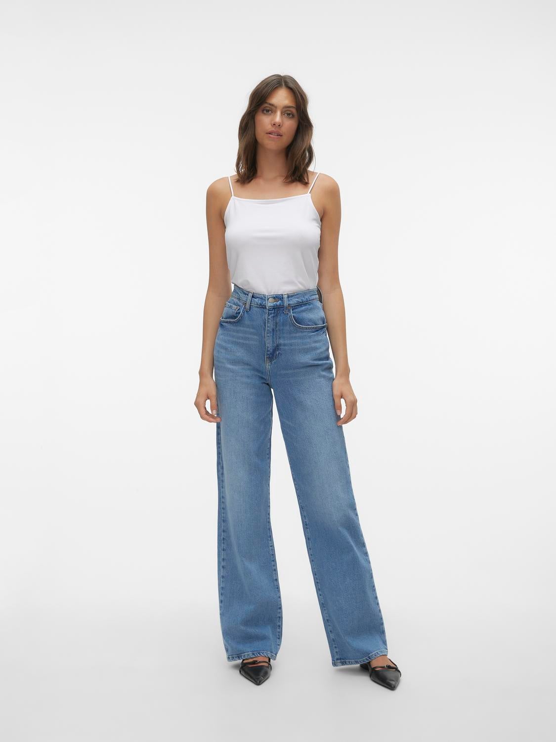 VMREBECCA Super High Rise Weit geschnitten Jeans