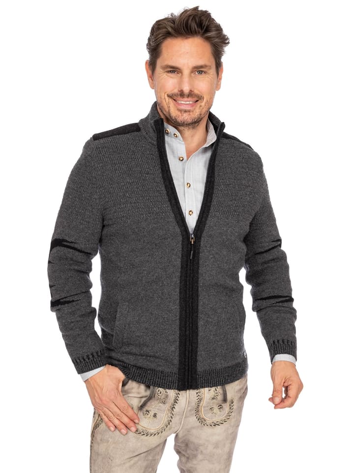 Spieth & Wensky Strickjacke WULF in anthrazit günstig kaufen