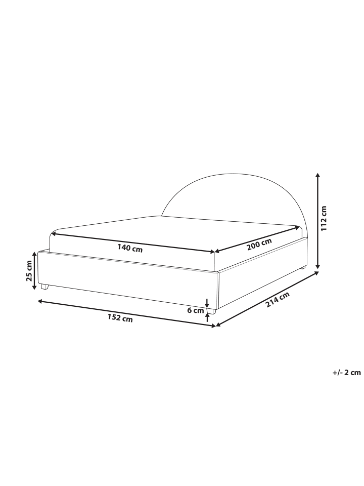 Beliani Doppelbett VAUCLUSE in Grün - (W) 154 x (H) 112 x (L) 214 cm günstig kaufen onesize