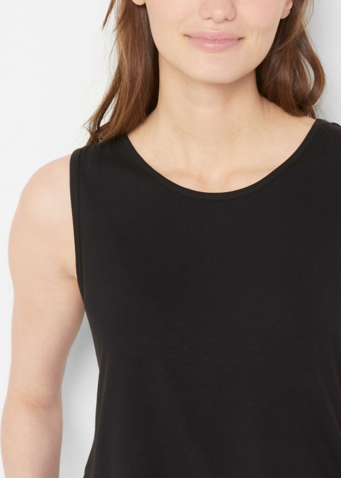 Viskose-Long-Tops, 2er- Pack