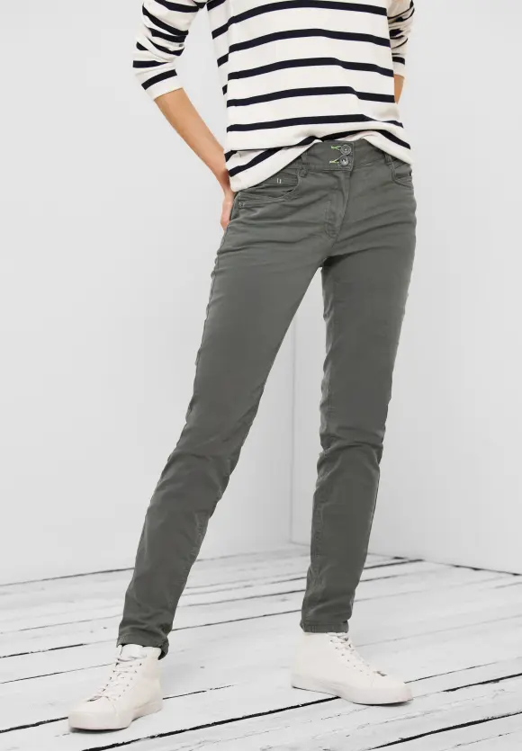 CECIL Slim Fit Hose in Unifarbe