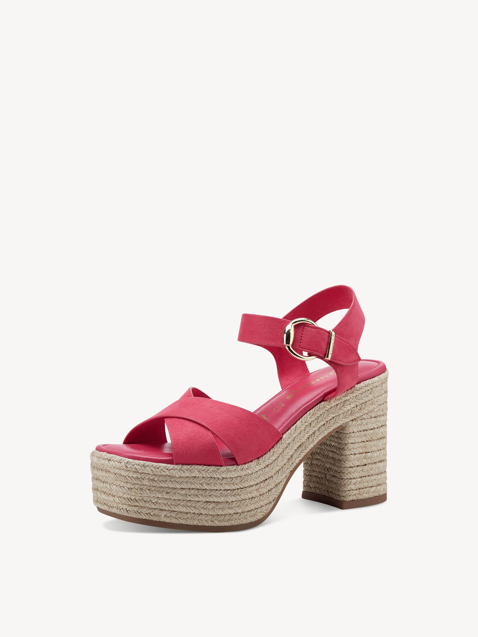 Sandale à talon - rose fuchsia