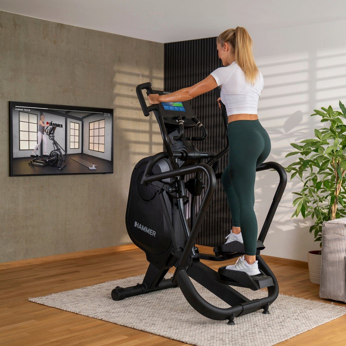 Hammer Crosstrainer Ellipsentrainer Fly RX ´23, 33 Programme, Kinomap