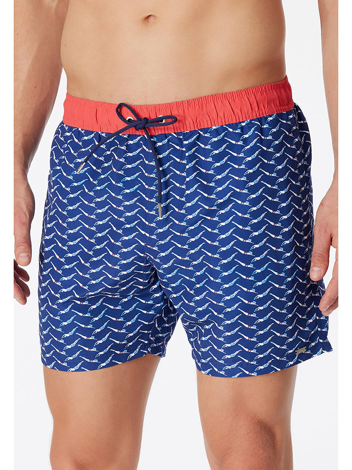 Schiesser Badeshorts in Blau/ Rot günstig kaufen