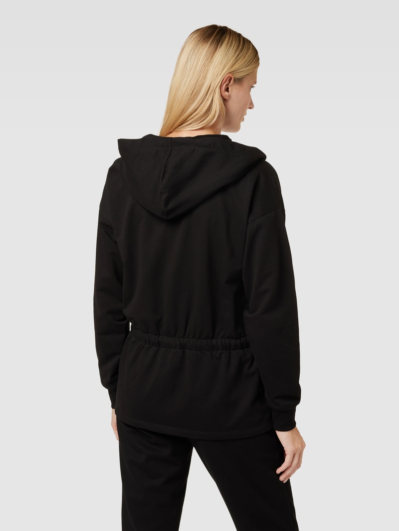 Sweatjacke mit Kapuze in schwarz